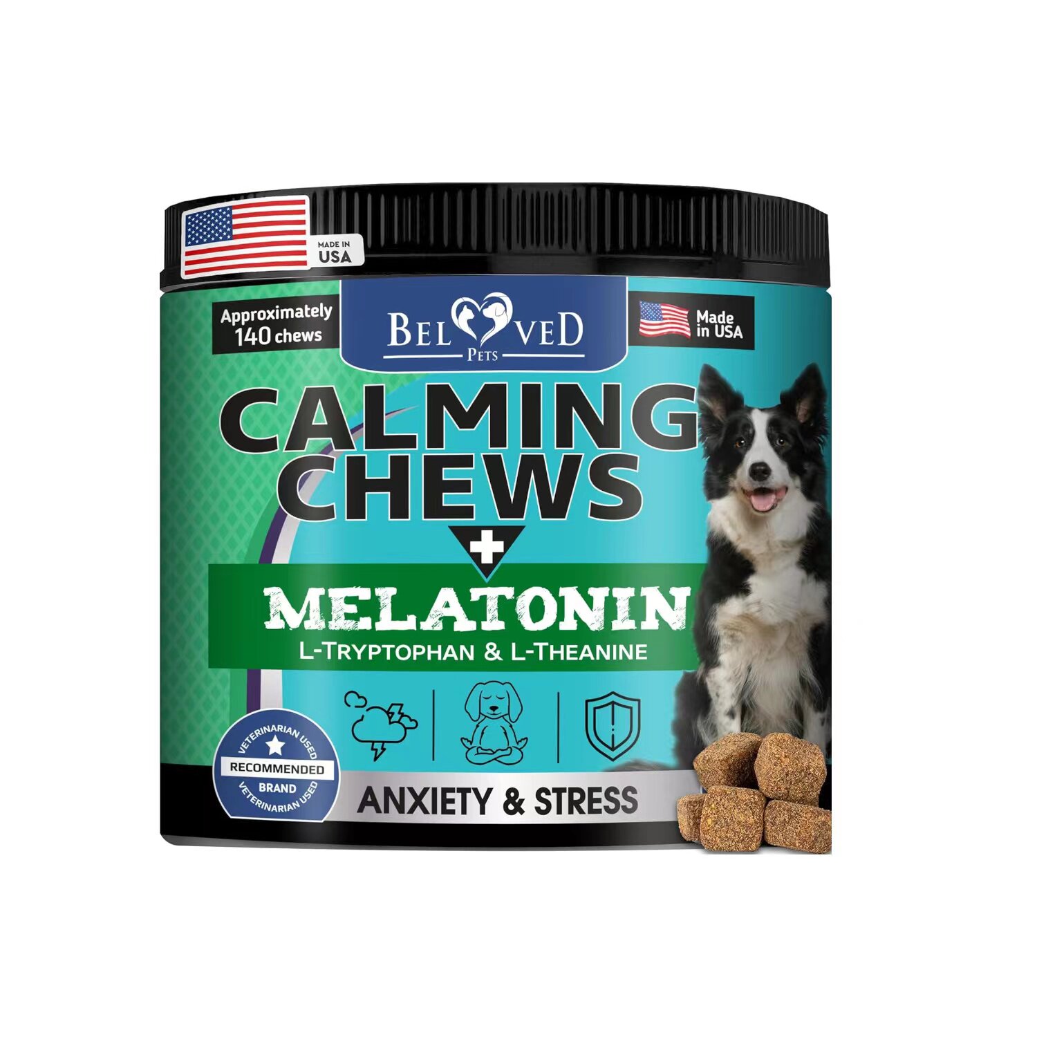 美国直邮 Calming Chews for Dogs &Cat狗、小狗和猫的安抚咀嚼片