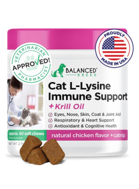 美国直邮 Balanced Breed L-Lysine Cats Immune L-赖氨酸猫免疫
