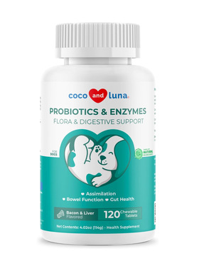 美国直邮Coco and Luna Probiotics for Dogs狗用益生菌补剂120粒