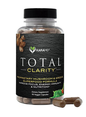 美国直邮 KaraMD Total Clarity 超级绿色和蘑菇补充胶囊能量支持