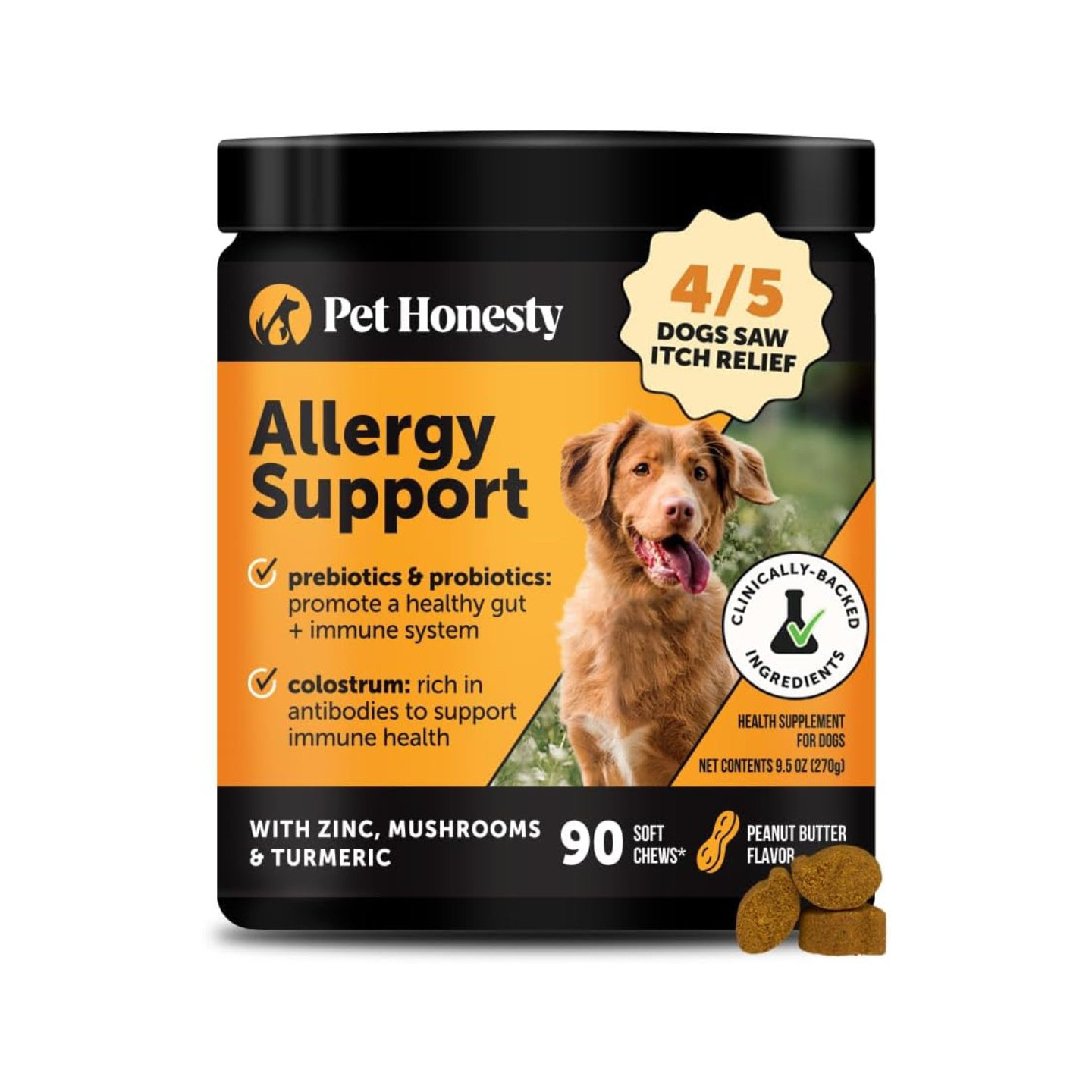 美国直邮Pet Honesty Dog Allergy Relief Immunity 狗过敏咀嚼片
