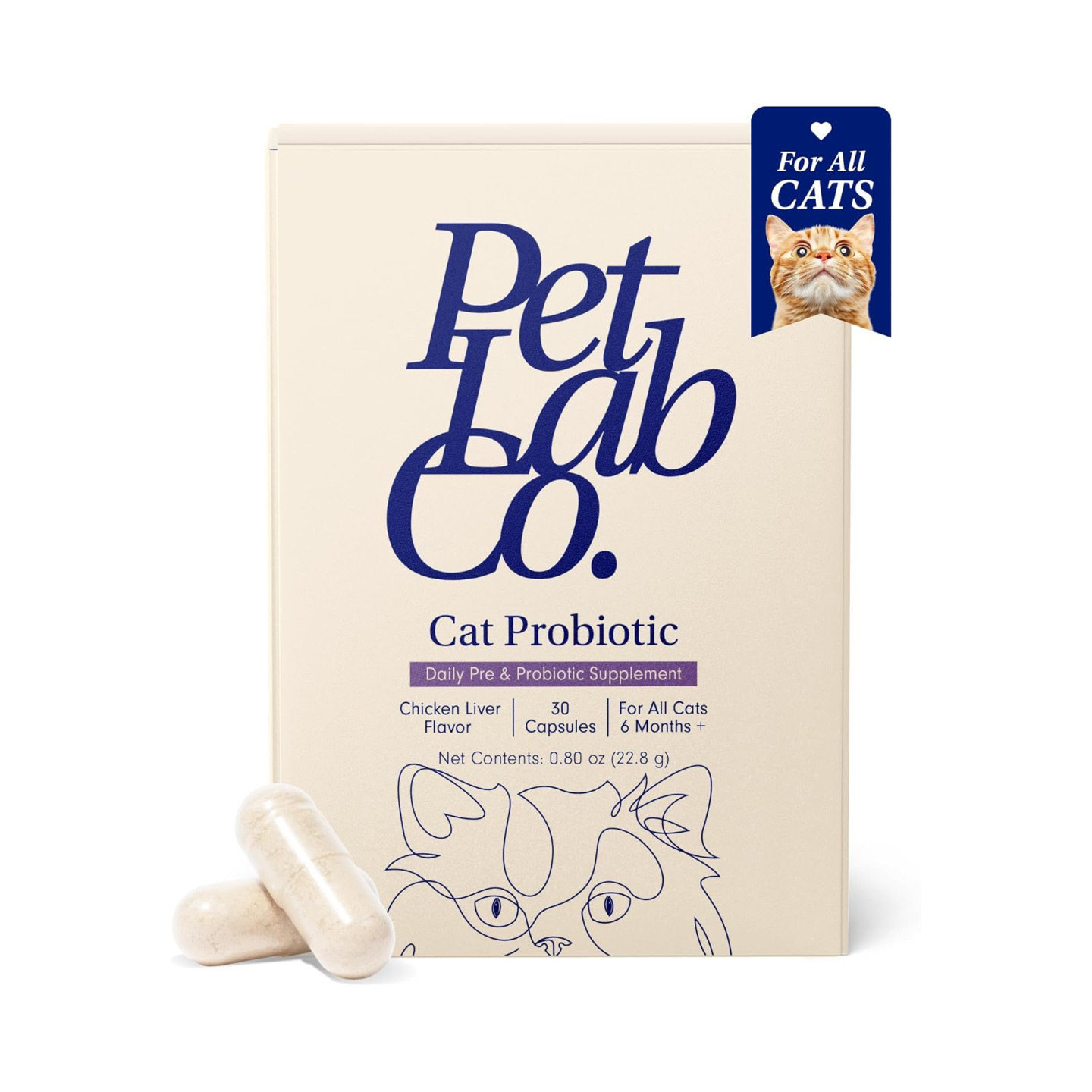 美国直邮PetLab Co. Probiotics for Cats猫用益生菌肠道健康支持