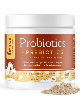 美国直邮 Fera Pets Organic Probiotics 猫狗用有机益生菌 消化