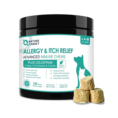 美国直邮NATURE TARGET Dog Allergy Relief狗过敏缓解冻干咀嚼片