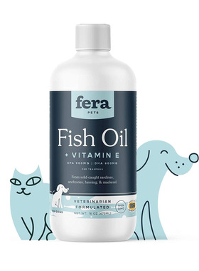 美国直邮Fera Pets Organics Fish Oil for Dogs &Cats猫狗用鱼油