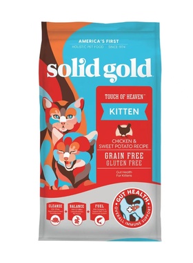 美国直邮Solid Gold Dry Kitten Food纯金干猫粮天然支持小猫成长