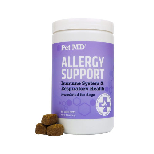 美国直邮 Pet MD Allergy Aid - Puppy & Dog 缓解狗过敏补剂60粒