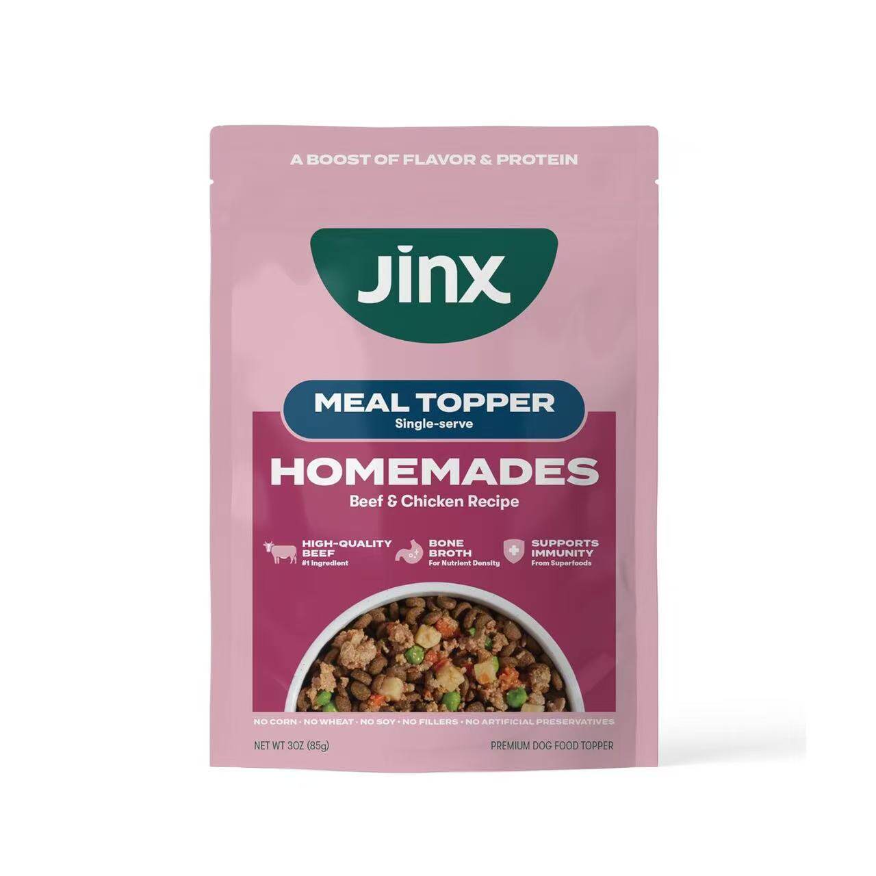美国直邮Jinx Beef Wet Dog Food Pouches 牛肉湿狗粮狗粮混合物