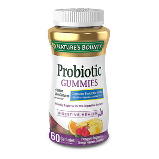 美国直邮Nature's Bounty Probiotic Gummies 益生菌消化咀嚼软糖