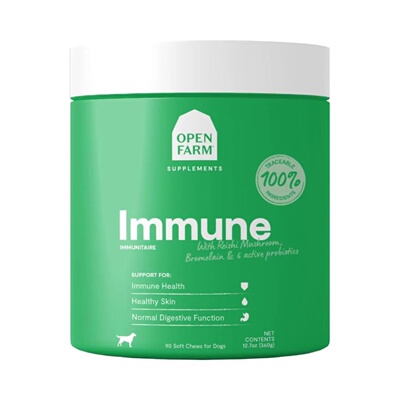 美国直邮Open Farm Immune Chews for Dog 狗用免疫咀嚼补剂 90粒
