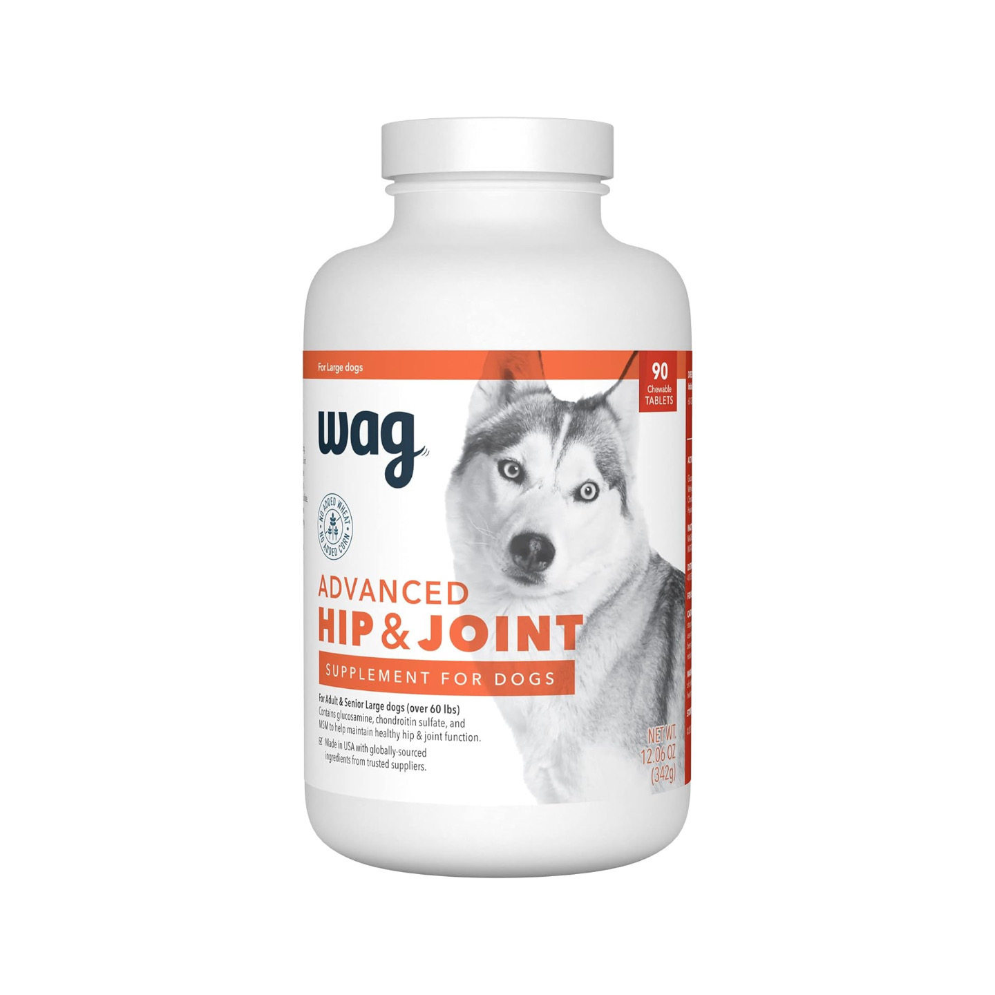 美国直邮 Wag Hip Joint Advanced 狗用髋关节和关节咀嚼片 90粒