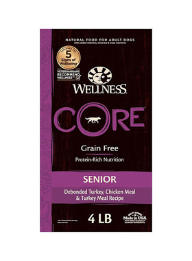 美国直邮 Wellness CORE Grain-Free Senior Dry Dog无谷物干狗粮