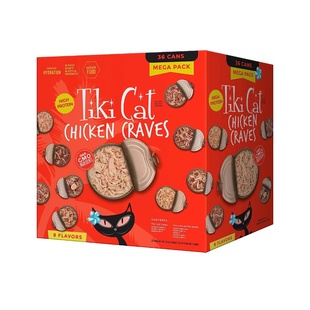 Tiki Pack Food Mega Wet 湿猫粮猫罐头大包装 美国直邮 Cat