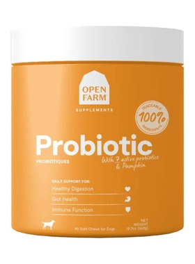 美国直邮Open Farm Probiotic Chews for Dog狗用益生菌补剂 90粒
