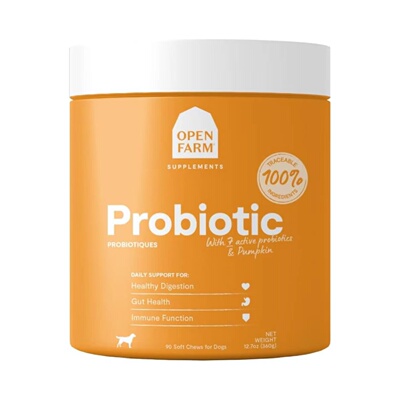美国直邮Open Farm Probiotic Chews for Dog狗用益生菌补剂 90粒
