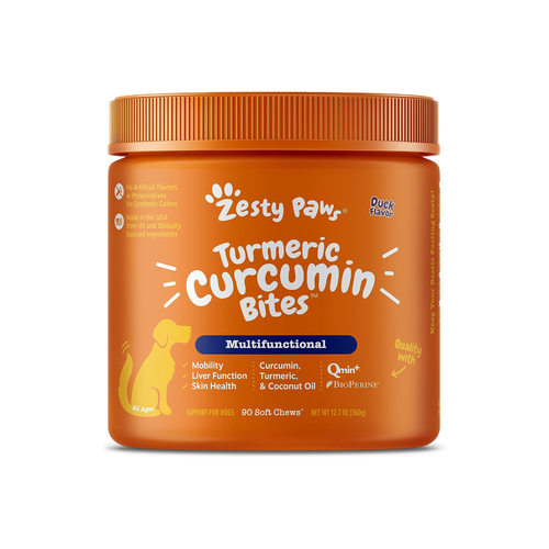 美国直邮 Zesty Paws Turmeric Curcumin for Dogs狗用姜黄素补剂