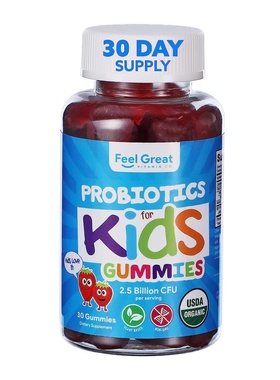 美国直邮Feel Great 365 Kids Probiotics Gummies有机儿童益生菌