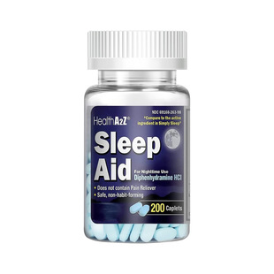 美国直邮 HealthA2Z Sleep Aid 200 Caplets 轻松助眠补剂 200粒