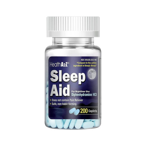 美国直邮 HealthA2Z Sleep Aid 200 Caplets 轻松助眠补剂 200粒