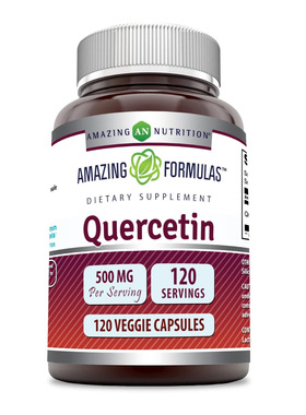 美国直邮 Amazing Formulas Quercetin 500mg 槲皮素素食胶囊补剂