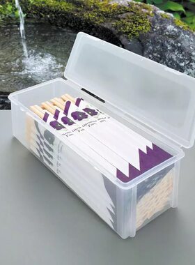 sanada日本进口收纳盒筷子盒厨房餐具整理盒刀叉餐具防尘盒1600ml