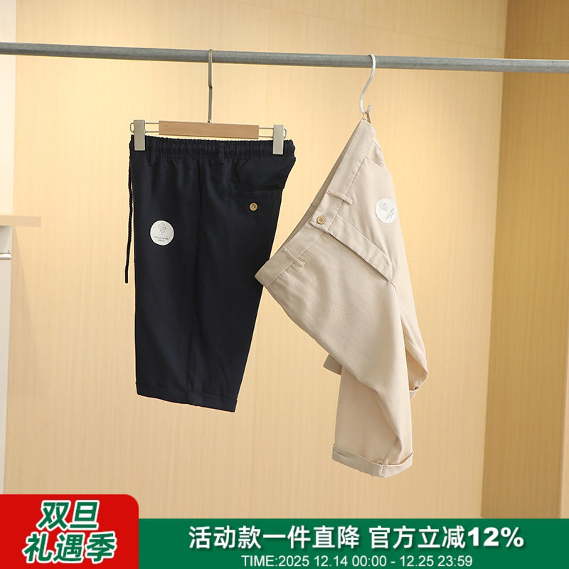 欧美小众亚麻混纺短裤捡漏