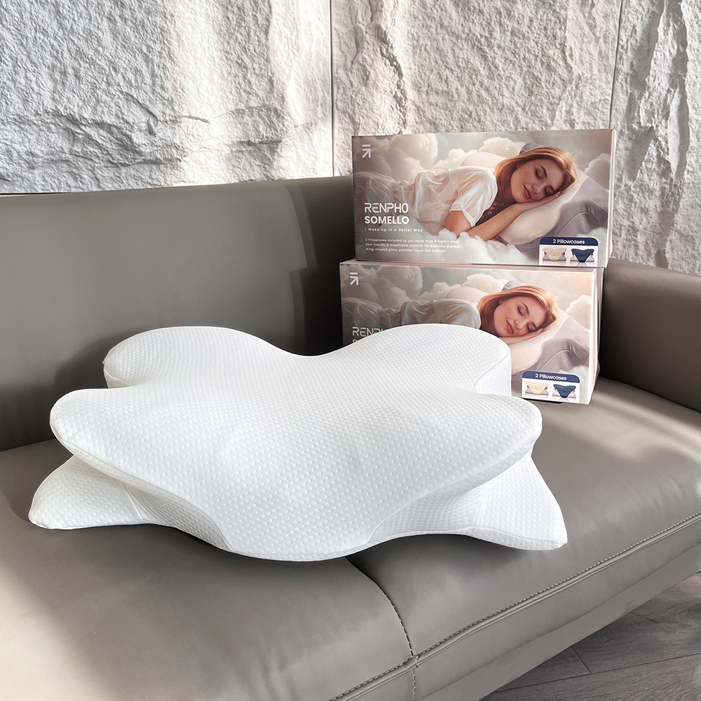 睡感yyds！出德国！人工学护颈蝴蝶枕太空记忆棉助眠枕慢回弹枕头