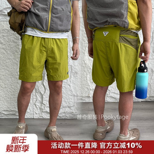 轻盈防水透气男女潮流户外多口袋休闲短裤 设计师线 山系机能风