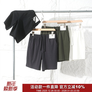 男DRY性能吸湿速干高弹透气松紧腰纯色情侣运动短裤 人气单品 夏季