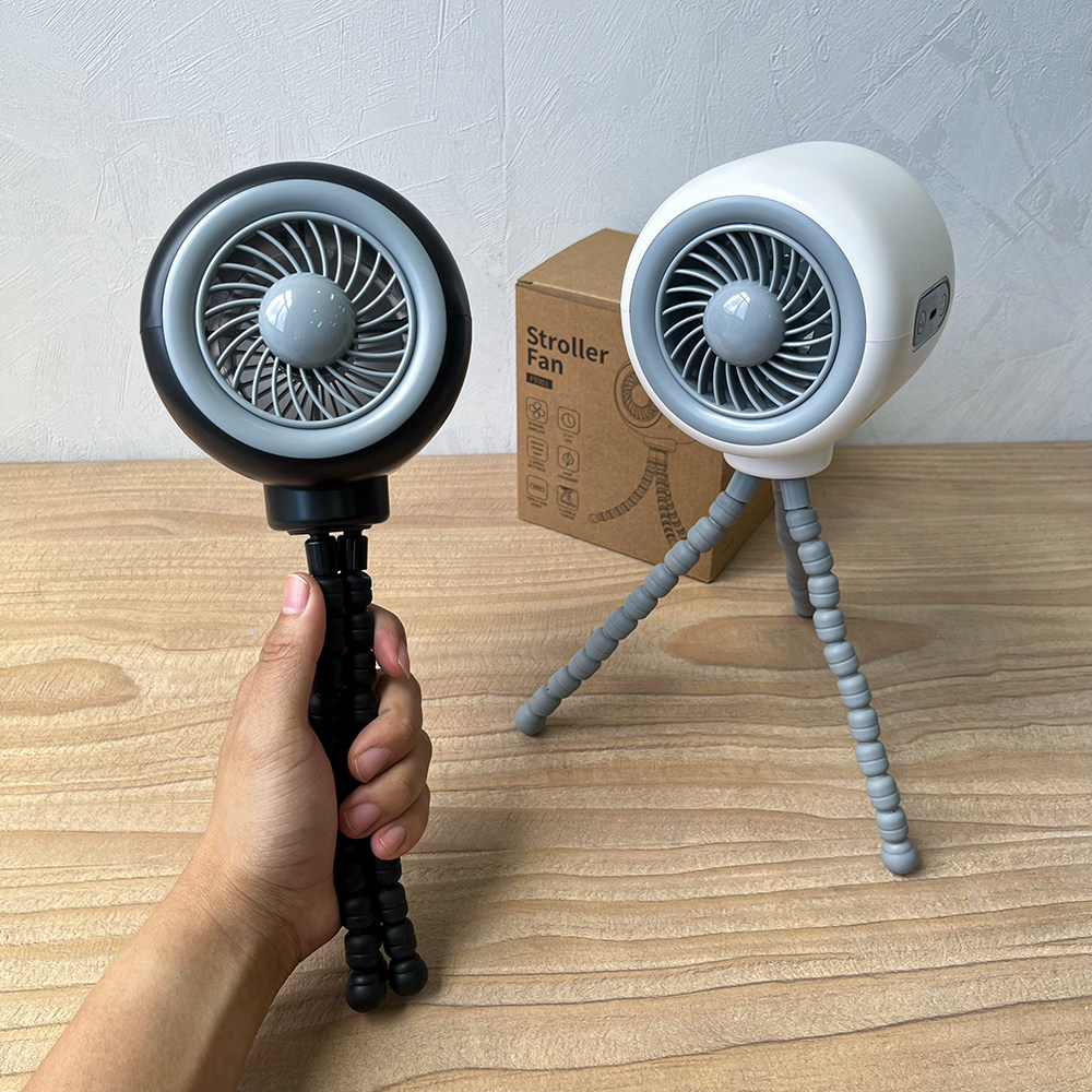 出扣单!柔性三脚架!三档风速低噪音哄娃户外多用便携八爪鱼风扇