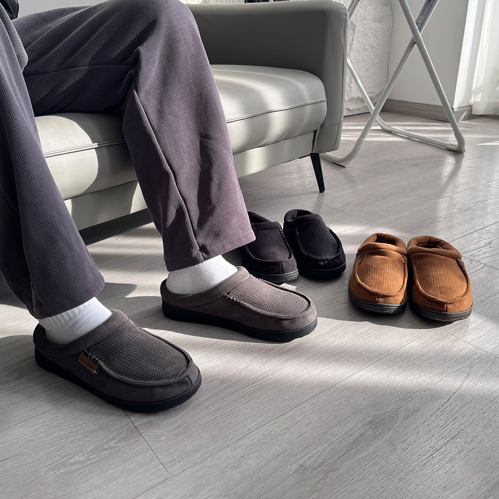 新配色！云朵记忆棉！秋冬保暖加厚加绒可机洗男家居拖鞋包跟棉鞋,居家布艺,居家棉拖/棉鞋,淘宝优惠券,粉丝福利购,淘宝优惠卷