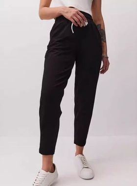 亚马逊OZON跨境女式运动裤口袋高腰运动健身运动修身慢跑裤休闲裤