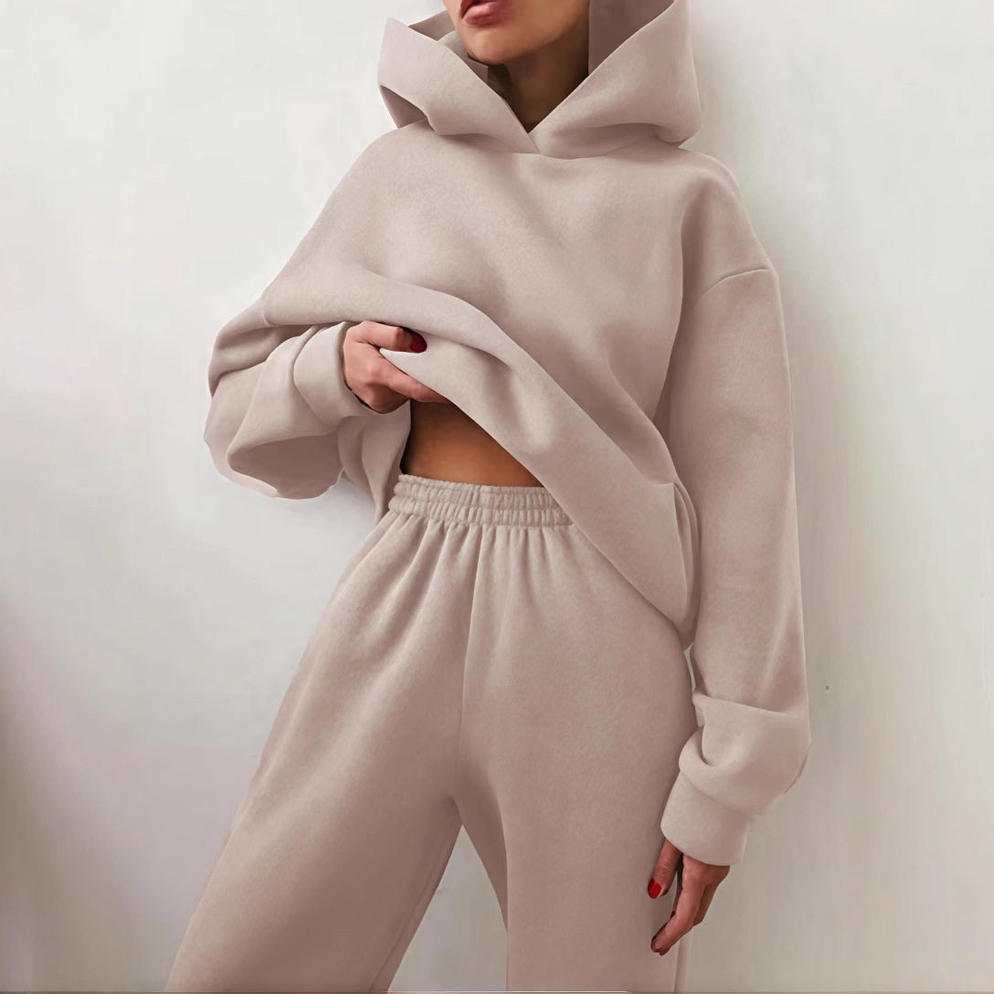 Women Sweater Sets Pants 2 piece Sets加厚长袖卫衣长裤两件套