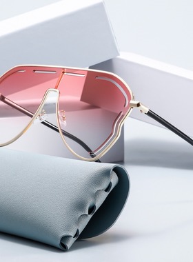 时尚连体镂空太阳镜2024新款太阳眼镜潮网红欧美同款墨镜女士