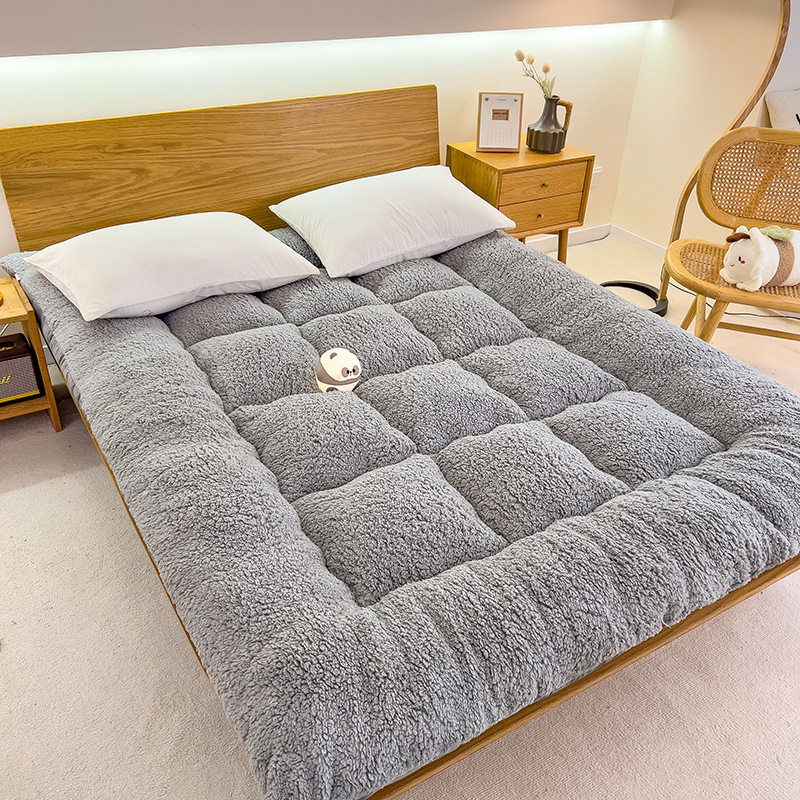 Mattress Bedding Warm羊羔绒床垫软垫子家用秋冬季床铺加厚被褥
