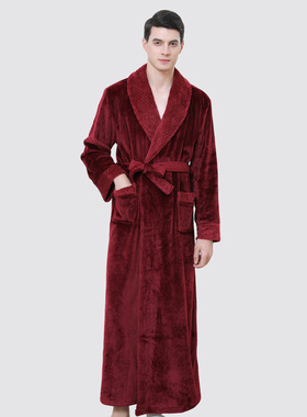 Men Winter Couple Bath Bathrobes Shower Robe Towel Sleepwear