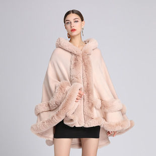 Women Winter Thicken Shawl Poncho Capes Cloak Overcoat斗篷女