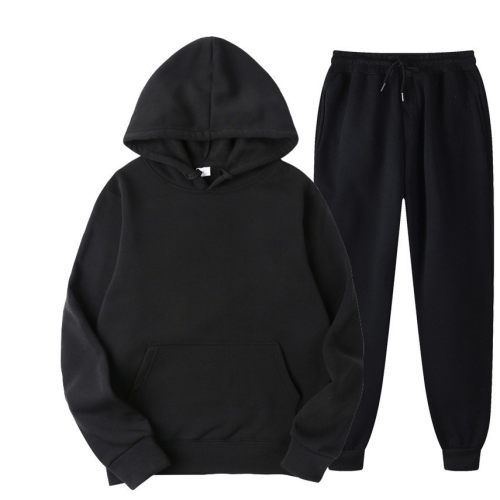 Men hooded Sweater Sets athleisure suit 连帽运动休闲加绒套装