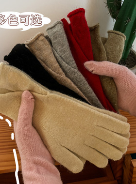 Winter Women Gloves Casual Warm Knitted Driving Gloves手套