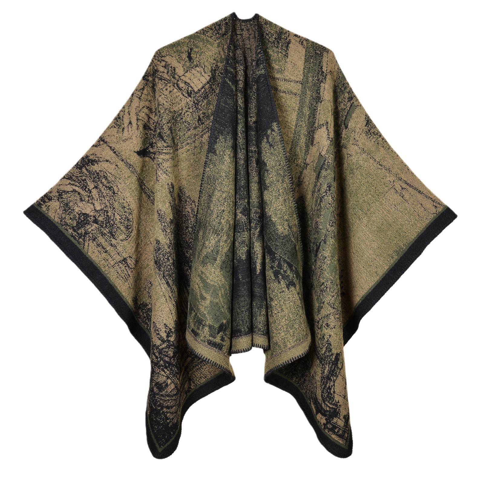 Vintage Ethnic Women Shawl Cloak 旅行披肩斗篷男女空调衫保暖