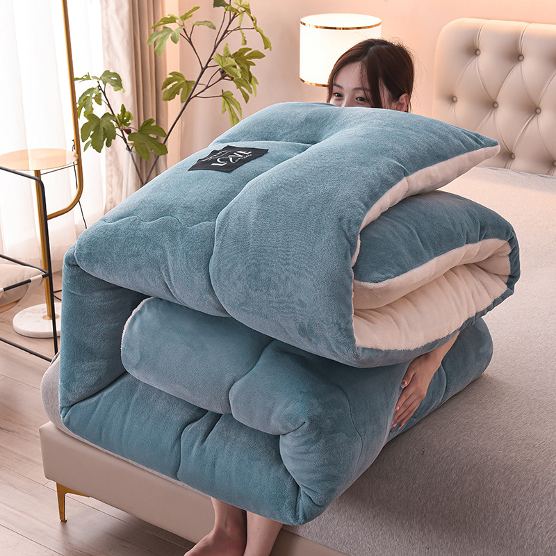 winter soft warm quilt comforter duvet blanket双面绒保暖棉被