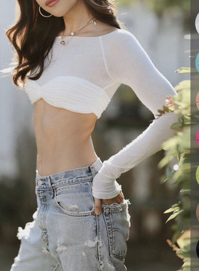 Women Off Shoulder Tops T-Shirt欧美春夏一字领裹胸短款上衣女