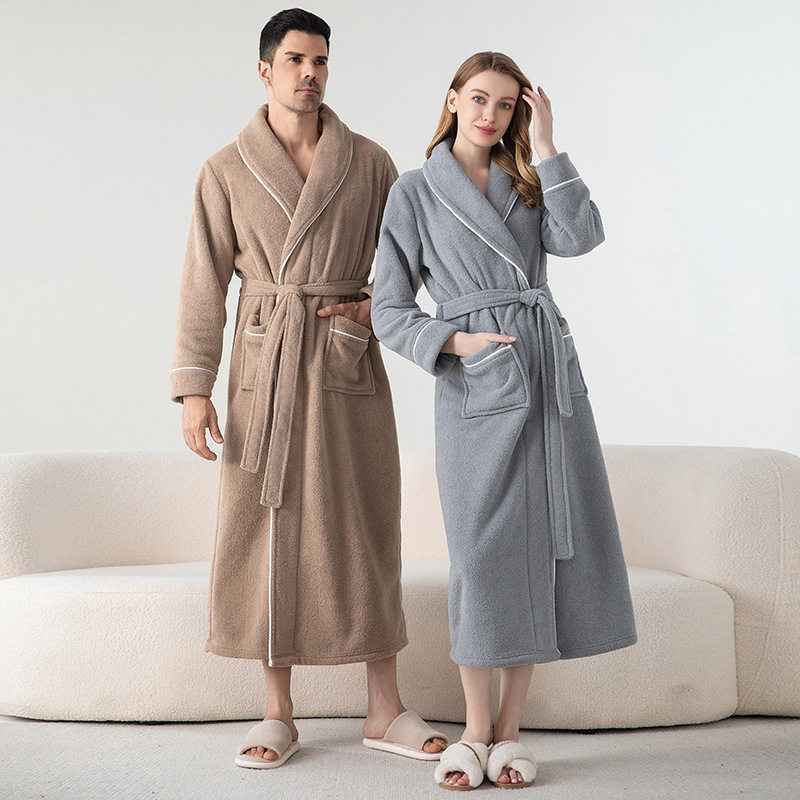 Women Autumn Winter Couple Bath Bathrobes Shower Robe Towel
