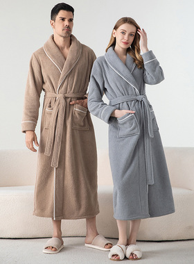 Women Autumn Winter Couple Bath Bathrobes Shower Robe Towel