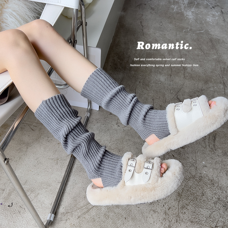 Long Socks for Women Leg Warmers Knitted Socks保暖护腿腿套