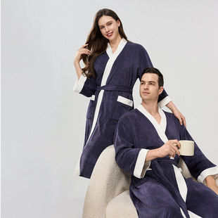 Nightgown Autumn Winter Sleepwear Men Women Bathrobe男女睡袍