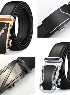 Male Belts black business metal buckle strap belt men皮带