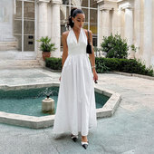 Dresses Fashion Elegant时尚 Women 气质深v领包胸露背长款 连衣裙