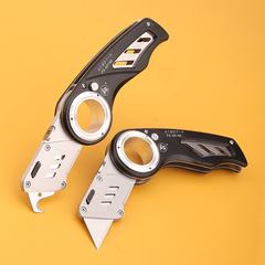 Gấp Tiện Ích Kim Loại Nặng Giấy Dán Tường Dao Móc Dao Thợ Điện Dao Sừng Dao Tước Móc Dao Hình Thang Lưỡi Dao máy bào cuốn vít thử điện