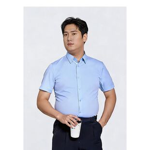 蜀黍家官网旗舰定海针莫代尔免烫通勤短袖衬衫2026夏季男宽松免烫
